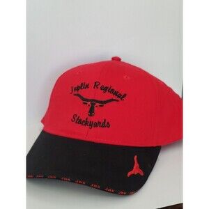 Vntg. Ball Cap - Joplin Regional Stockyards - Red/Black/Winter/Soft Canvas/MO